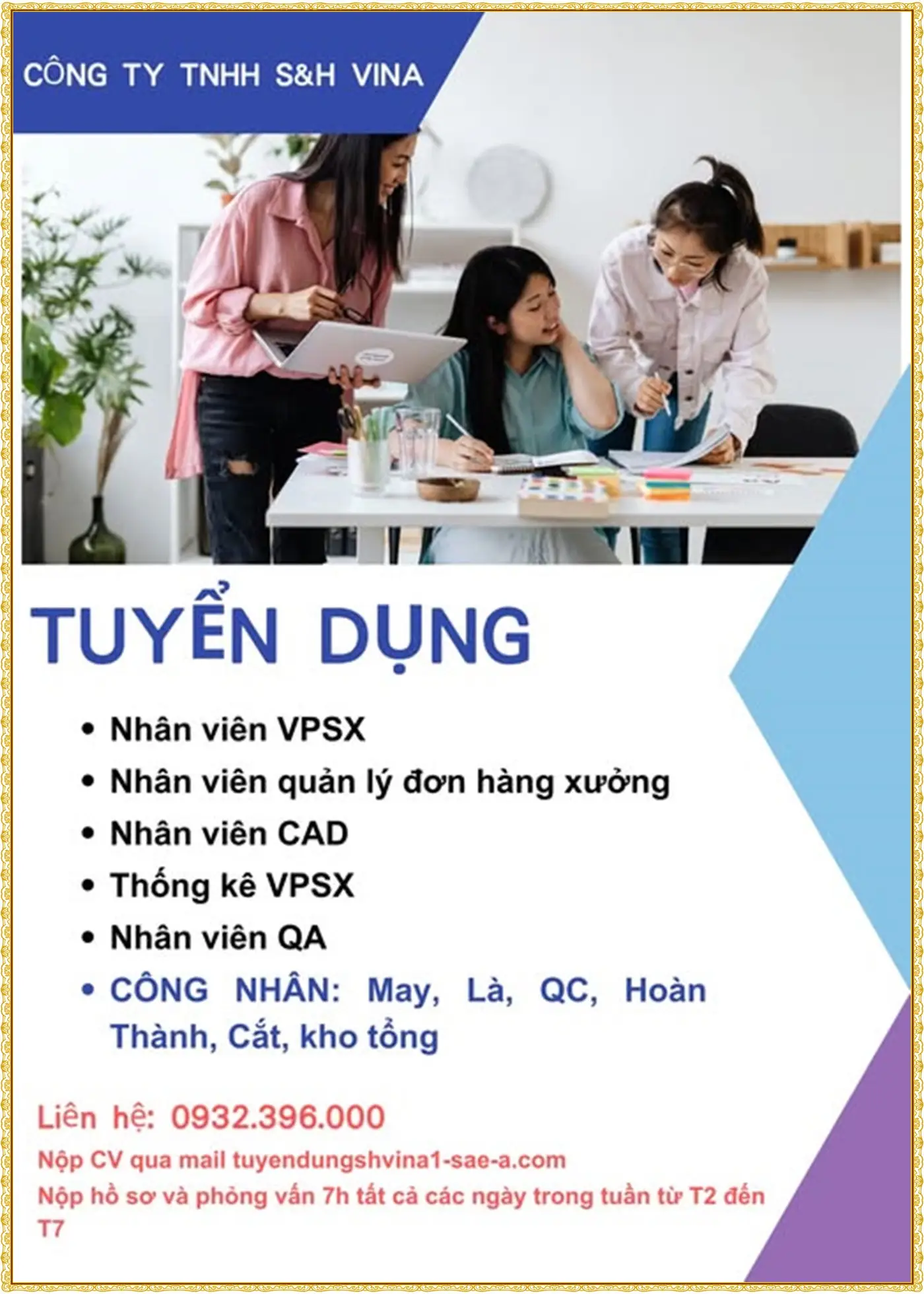 Thanh Hóa tuyển nhân viên quản lý đơn hàng