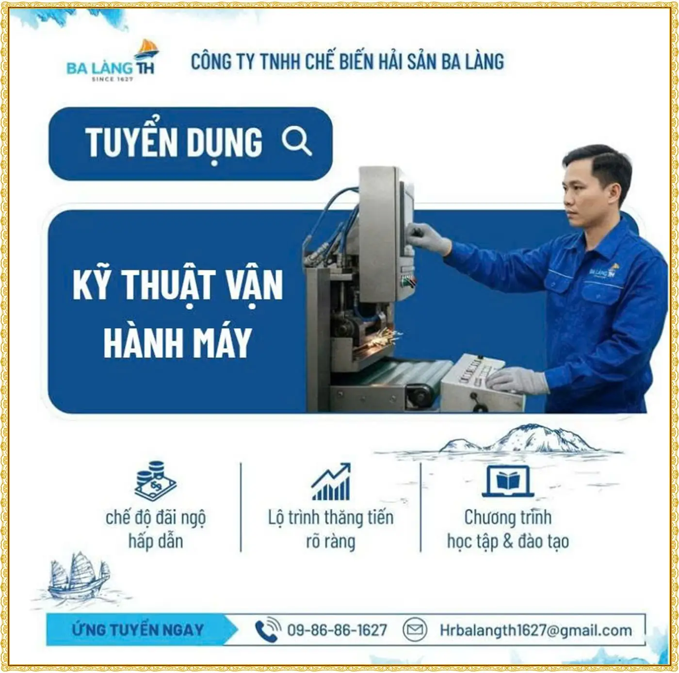 Thanh Hóa tuyển Kỹ thuật vận hành máy