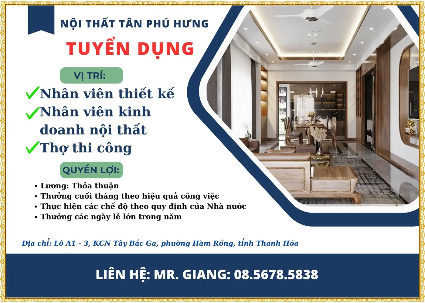 Thanh Hóa tuyển nhân viên thiết kế, kinh doanh